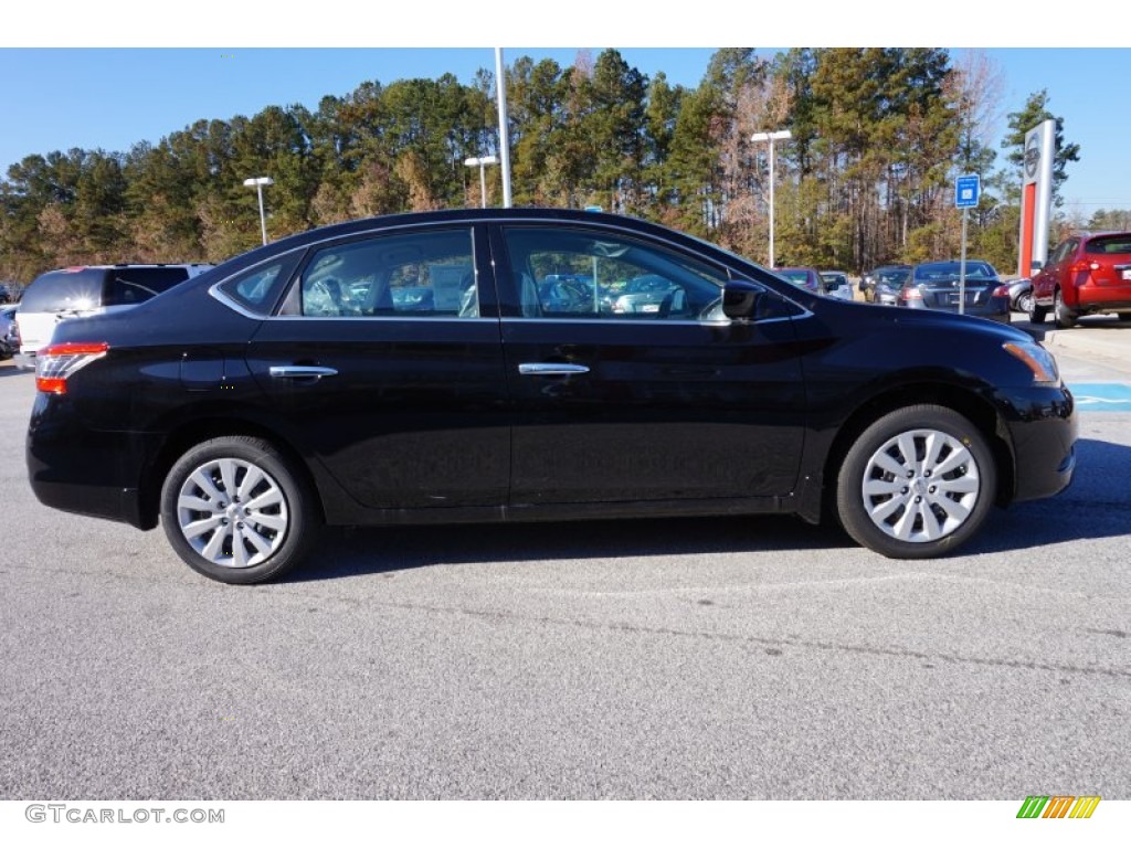 2014 Sentra SV - Super Black / Charcoal photo #6