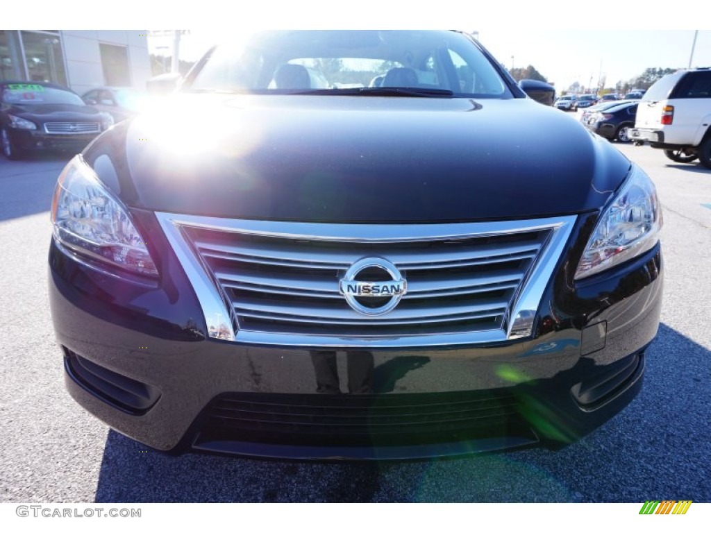 2014 Sentra SV - Super Black / Charcoal photo #8