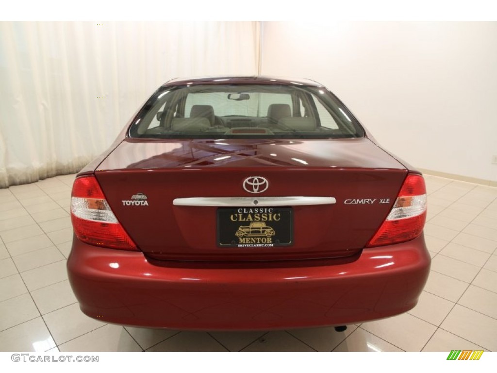 2003 Camry XLE - Salsa Red Pearl / Taupe photo #14