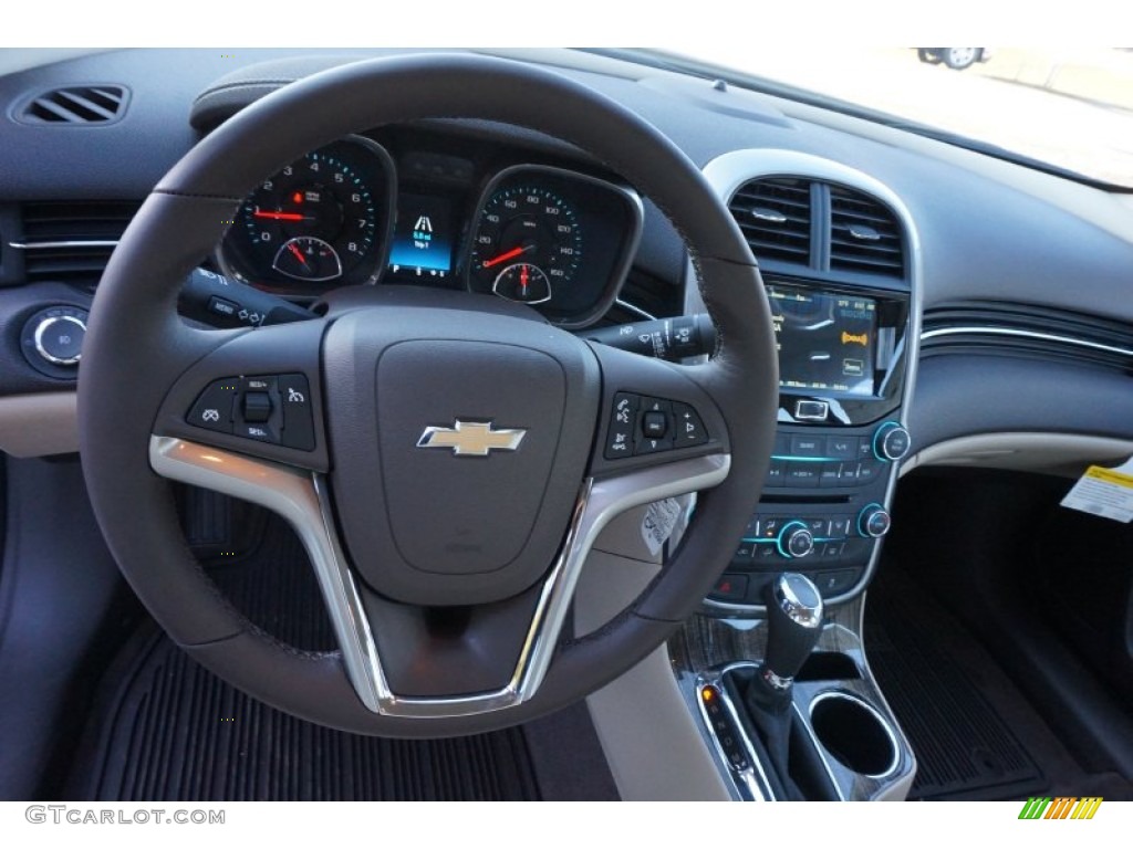 2015 Chevrolet Malibu LT Cocoa/Light Neutral Steering Wheel Photo #99370141