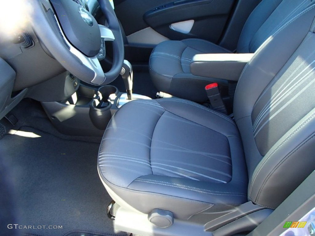 Silver/Blue Interior 2015 Chevrolet Spark LT Photo #99372841