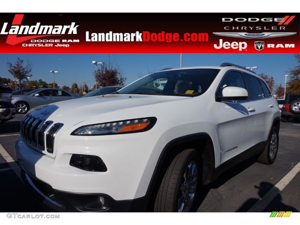 2015 Cherokee Limited - Bright White / Black/Light Frost Beige photo #1