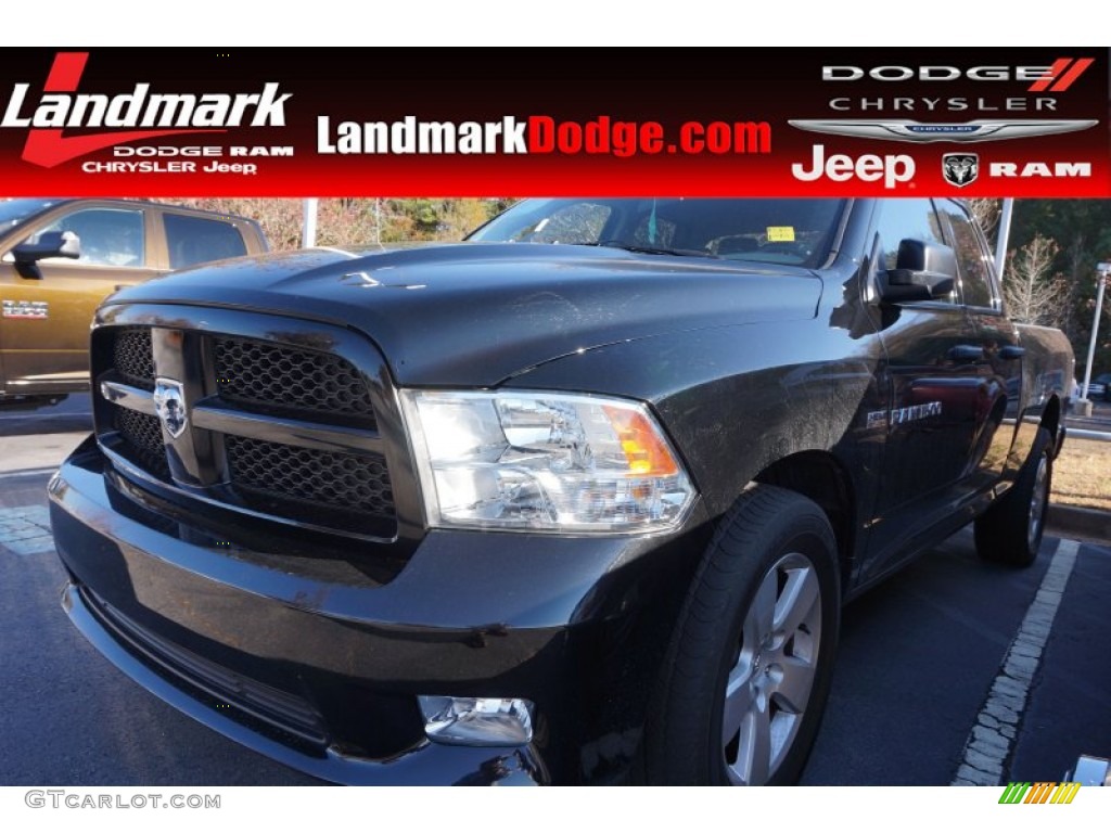 2012 Ram 1500 ST Quad Cab - Black / Dark Slate Gray/Medium Graystone photo #1