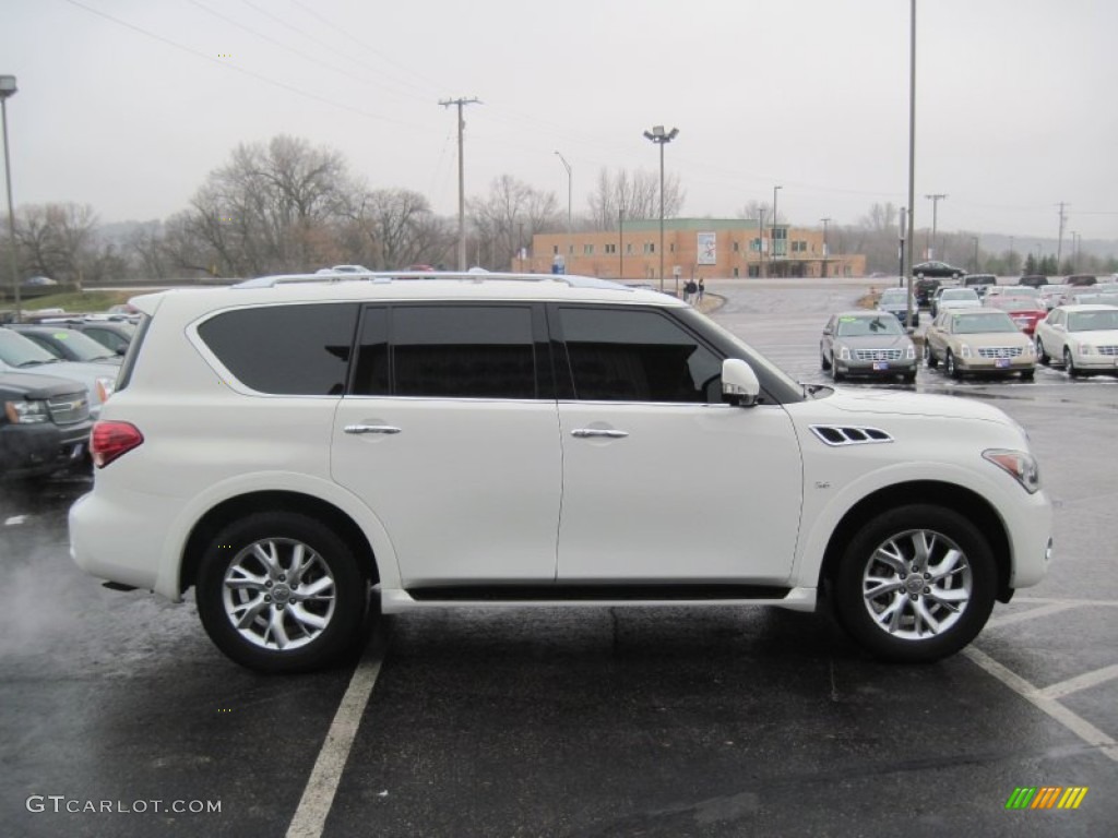 Moonlight White 2014 Infiniti QX80 AWD Exterior Photo #99375448