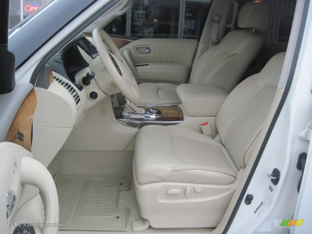 Wheat Interior 2014 Infiniti QX80 AWD Photo #99375569