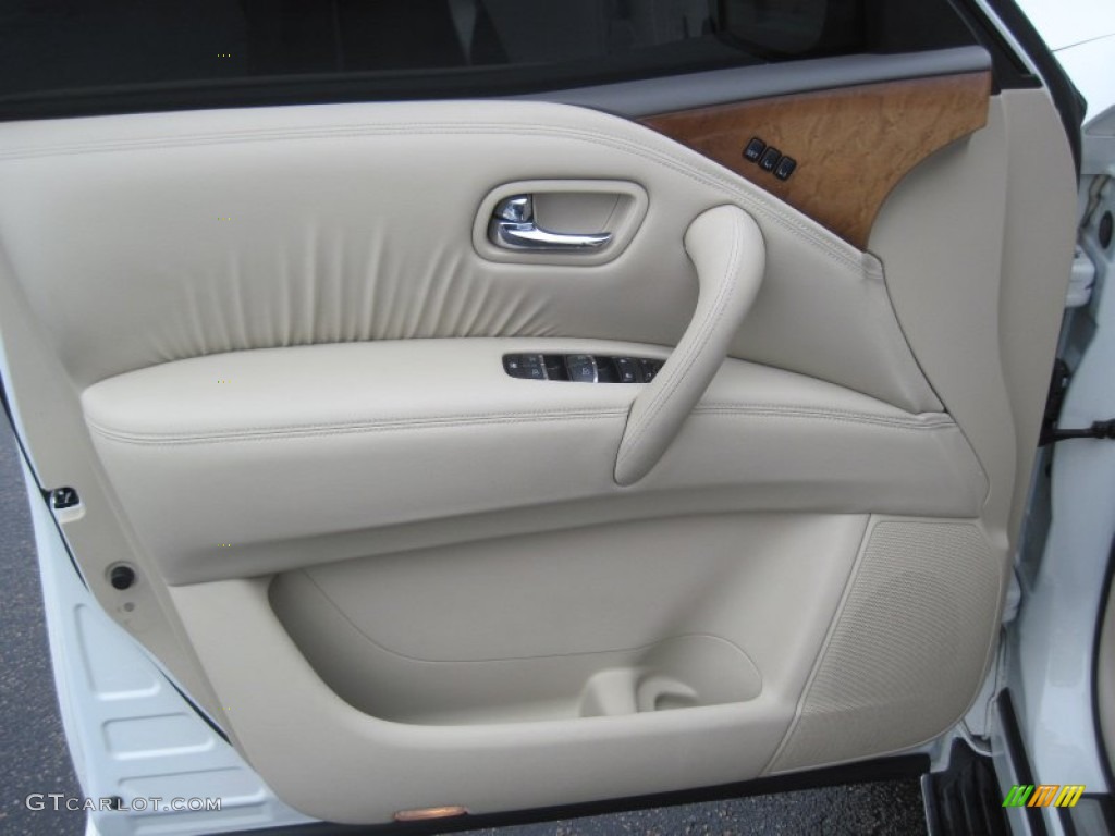 2014 Infiniti QX80 AWD Wheat Door Panel Photo #99375617