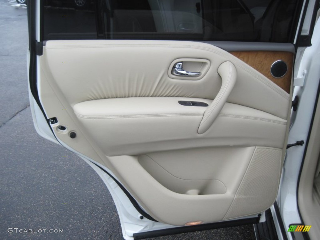 2014 Infiniti QX80 AWD Wheat Door Panel Photo #99375698