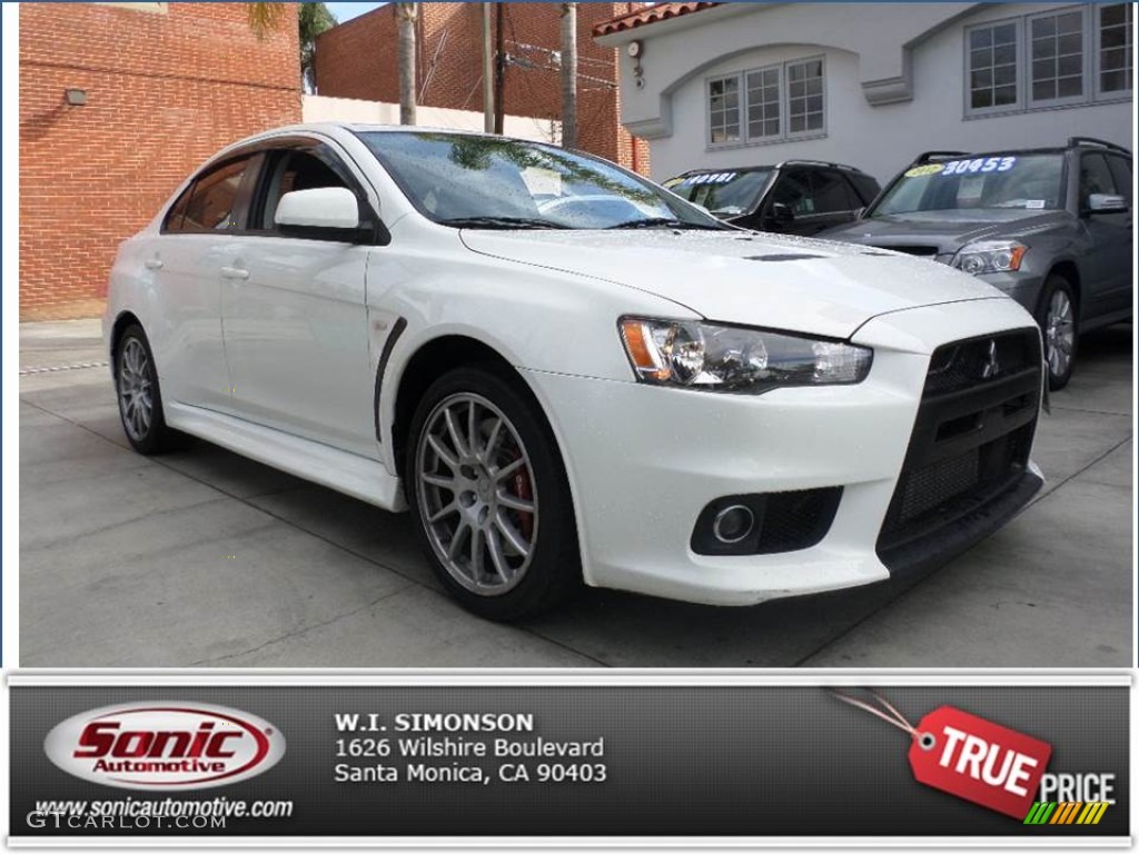 2013 Lancer Evolution GSR - Wicked White / Black photo #1