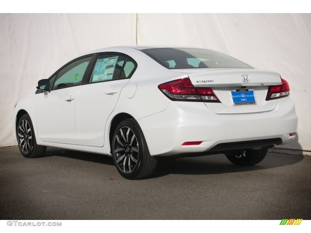 2015 Civic EX-L Sedan - White Orchid Pearl / Black photo #2