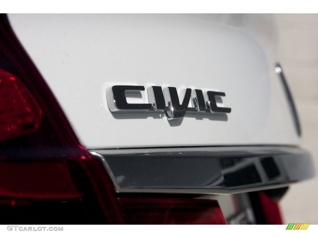 2014 Civic EX Sedan - Taffeta White / Beige photo #3