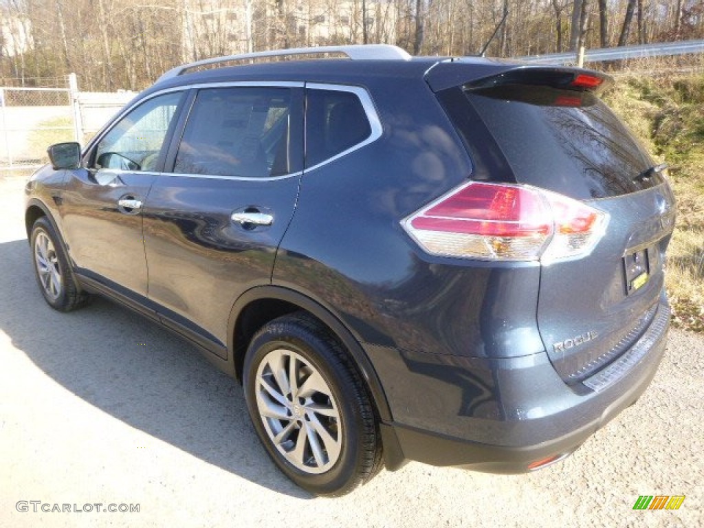 2015 Rogue SL AWD - Arctic Blue Metallic / Almond photo #5