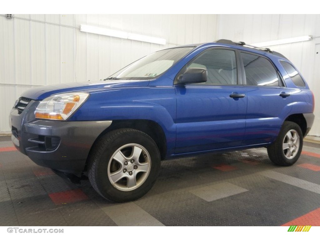 2008 Sportage LX - Smart Blue Metallic / Black photo #2