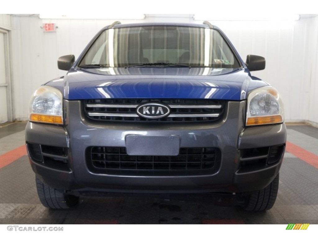 2008 Sportage LX - Smart Blue Metallic / Black photo #4