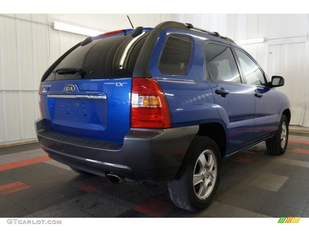 2008 Sportage LX - Smart Blue Metallic / Black photo #8