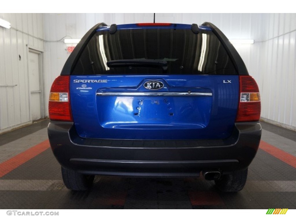 2008 Sportage LX - Smart Blue Metallic / Black photo #9