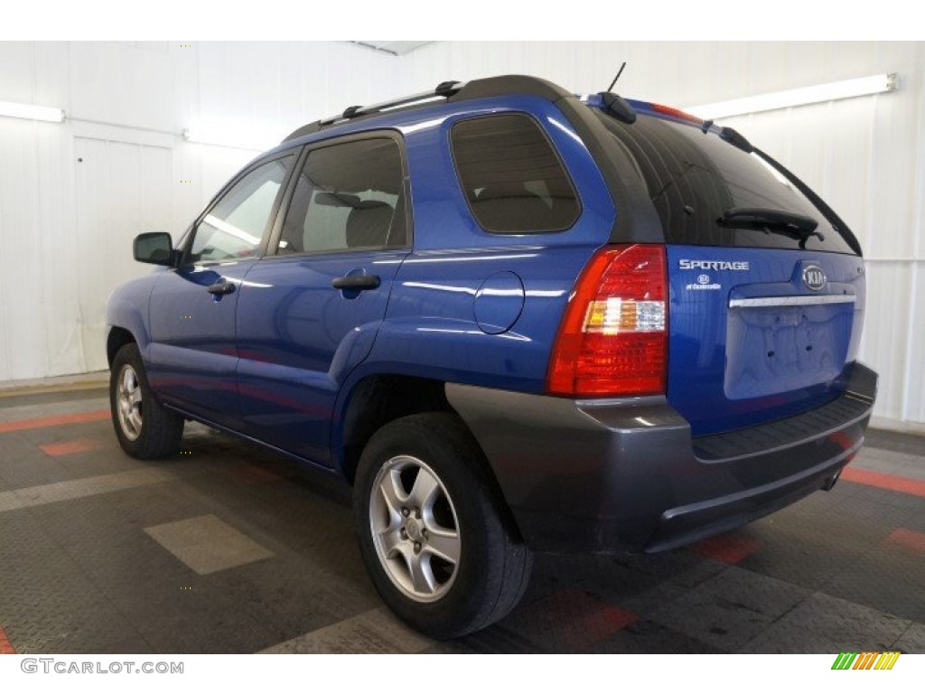 2008 Sportage LX - Smart Blue Metallic / Black photo #10