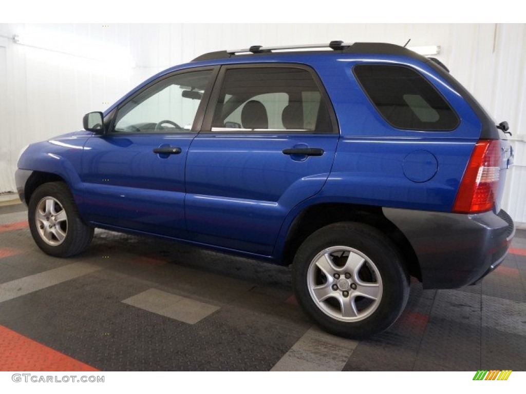 2008 Sportage LX - Smart Blue Metallic / Black photo #11