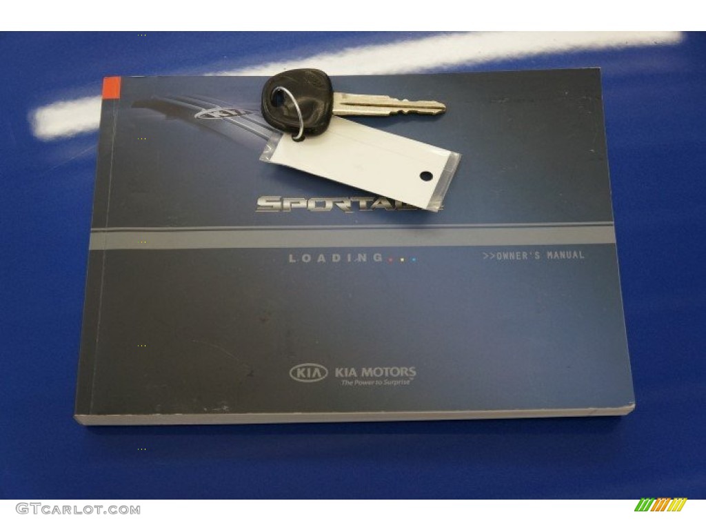 2008 Sportage LX - Smart Blue Metallic / Black photo #30