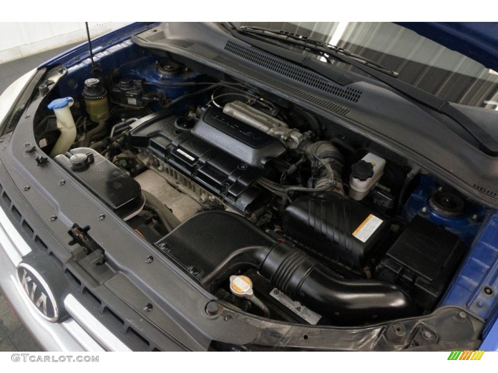 2008 Sportage LX - Smart Blue Metallic / Black photo #34