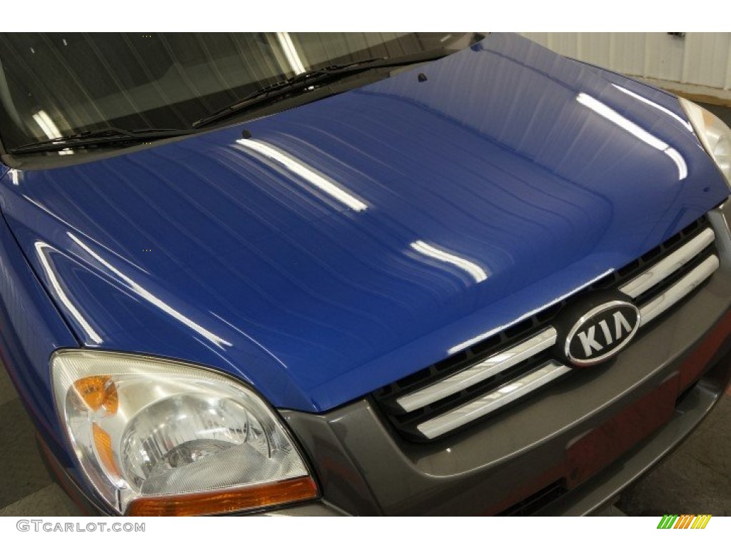2008 Sportage LX - Smart Blue Metallic / Black photo #38