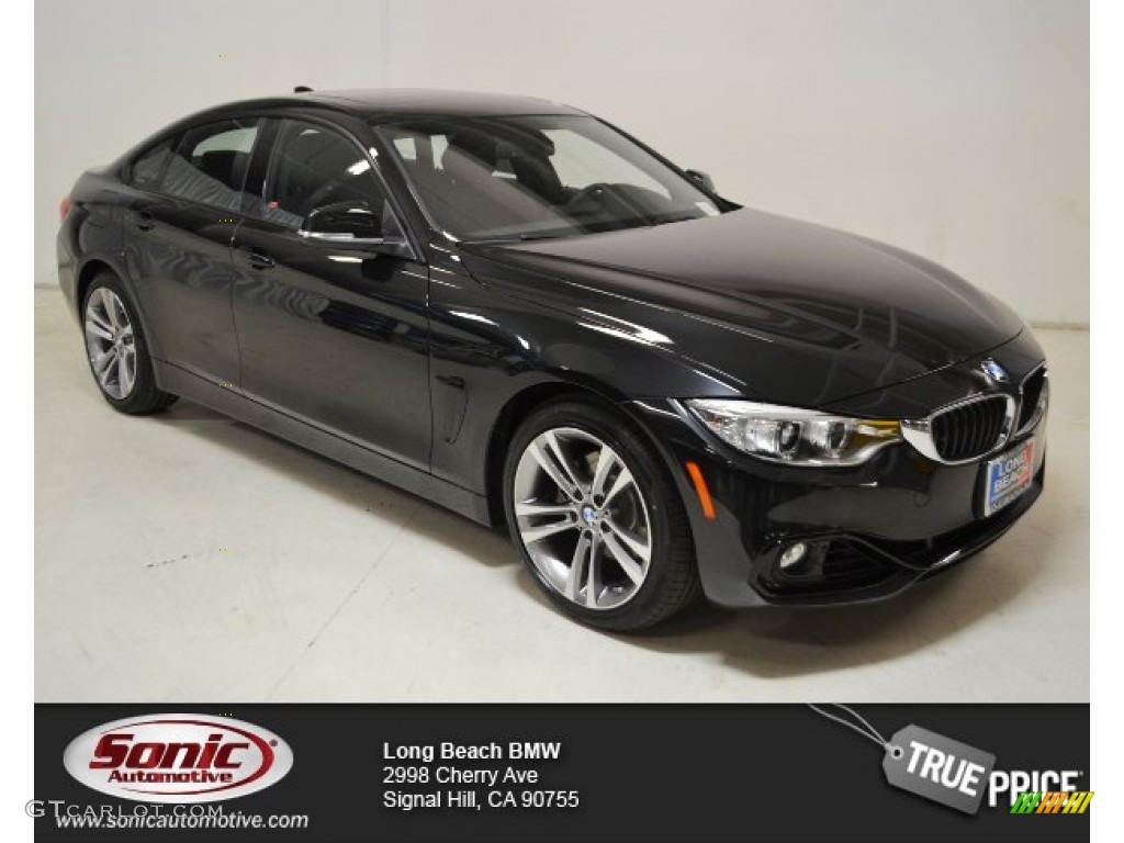 2015 4 Series 428i Gran Coupe - Black Sapphire Metallic / Black photo #1