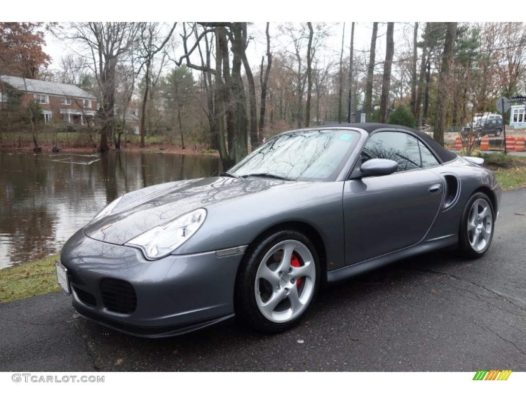 2004 911 Turbo Cabriolet - Seal Grey Metallic / Black photo #1