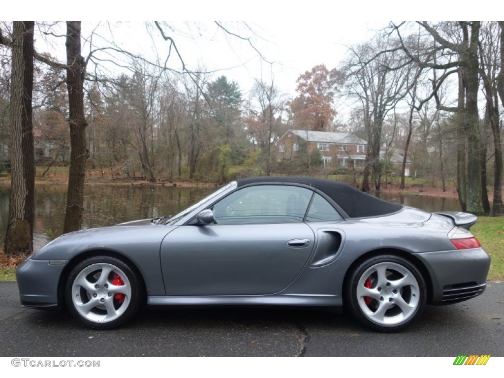 Seal Grey Metallic 2004 Porsche 911 Turbo Cabriolet Exterior Photo #99397739