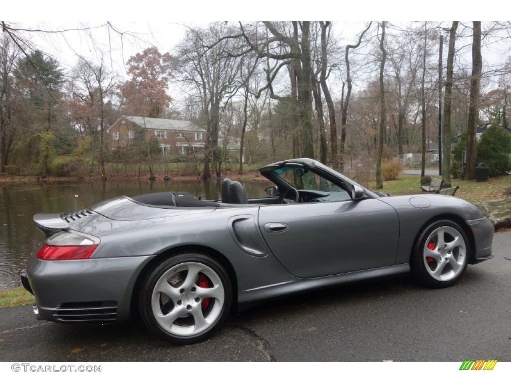 Seal Grey Metallic 2004 Porsche 911 Turbo Cabriolet Exterior Photo #99397805