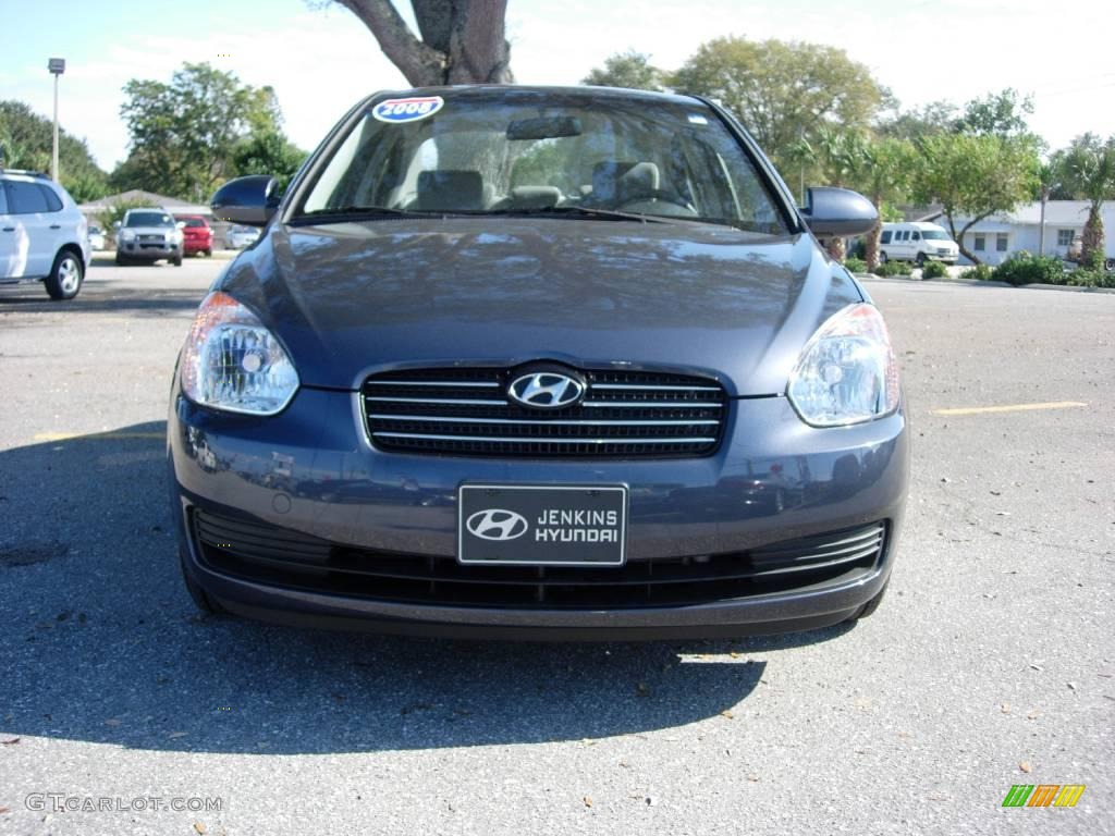 2008 Accent GLS Sedan - Charcoal Gray / Gray photo #1