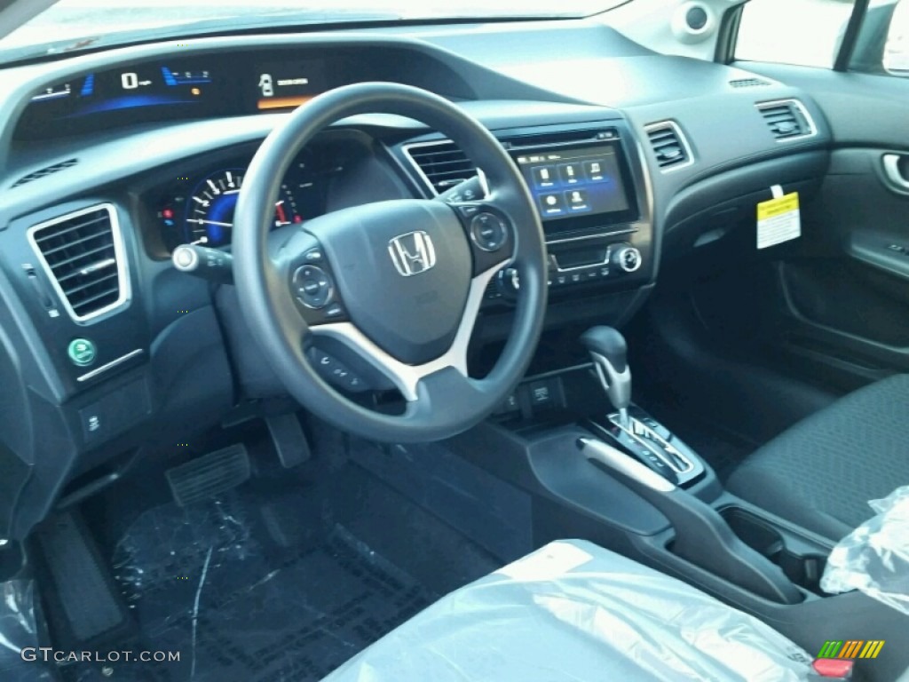 Black Interior 2015 Honda Civic SE Sedan Photo #99399563