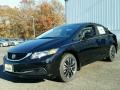 2015 Crystal Black Pearl Honda Civic EX Sedan  photo #1