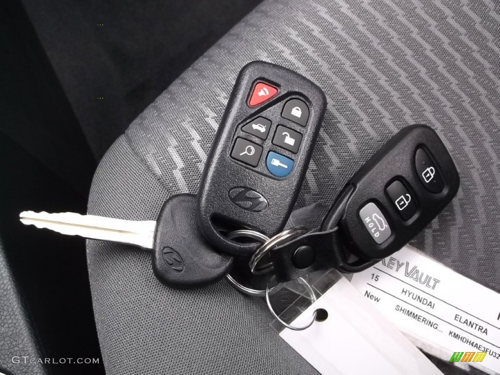 2015 Elantra SE Sedan - Shimmering Air Silver / Gray photo #14