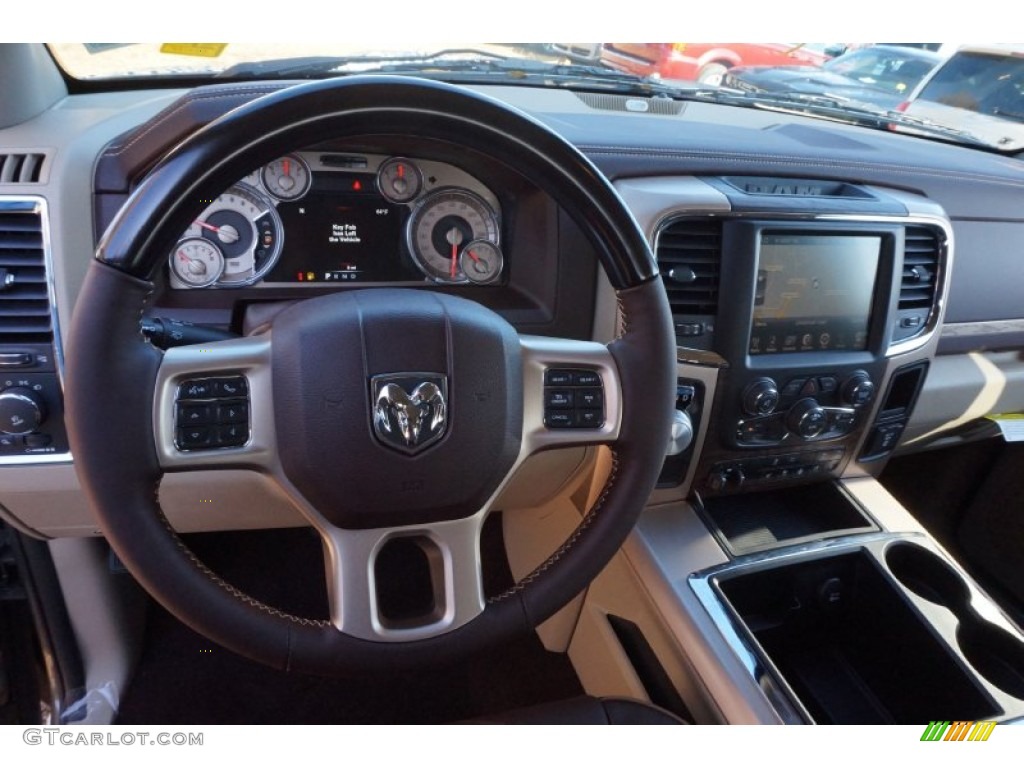 2015 1500 Laramie Long Horn Crew Cab - Prairie Pearl / Canyon Brown/Light Frost photo #8