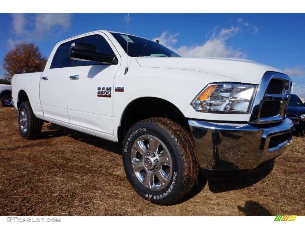 2015 2500 SLT Crew Cab 4x4 - Bright White / Black/Diesel Gray photo #4