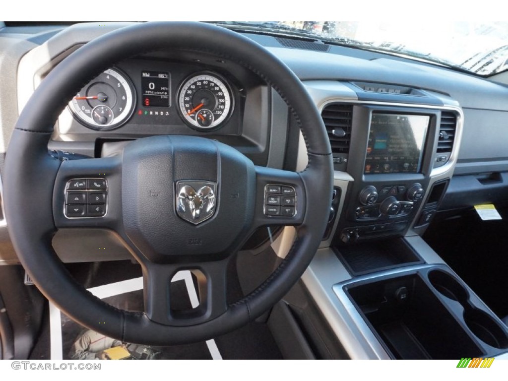 2015 1500 Big Horn Quad Cab - Black / Black/Diesel Gray photo #8