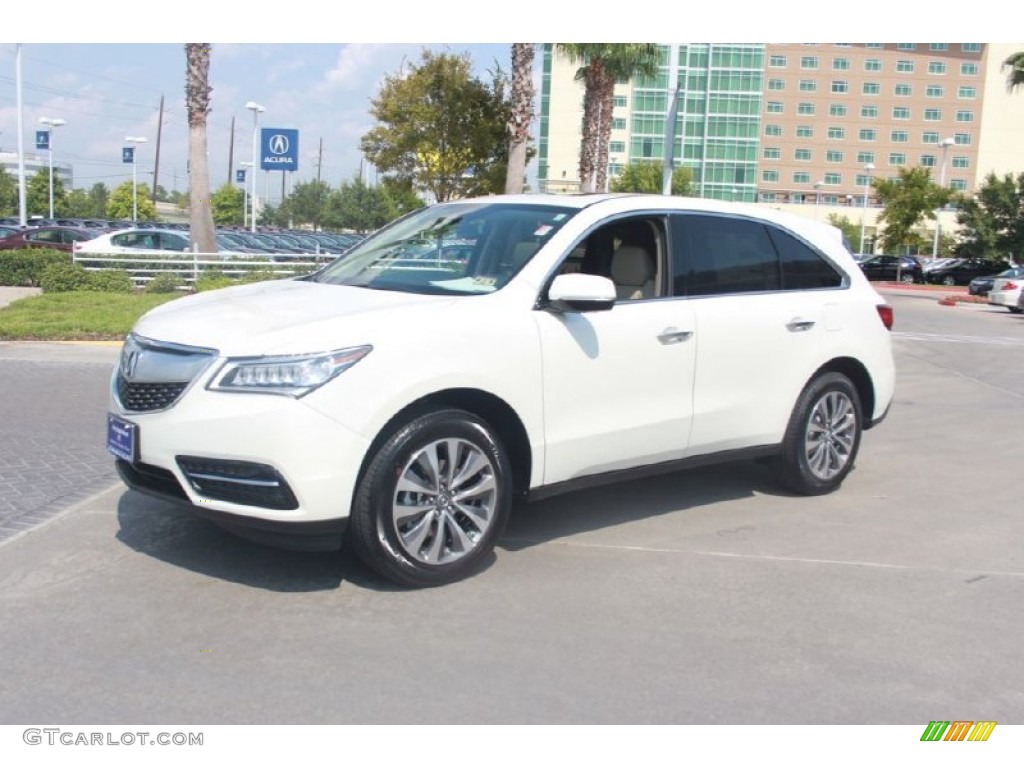 2015 MDX SH-AWD Technology - White Diamond Pearl / Parchment photo #3