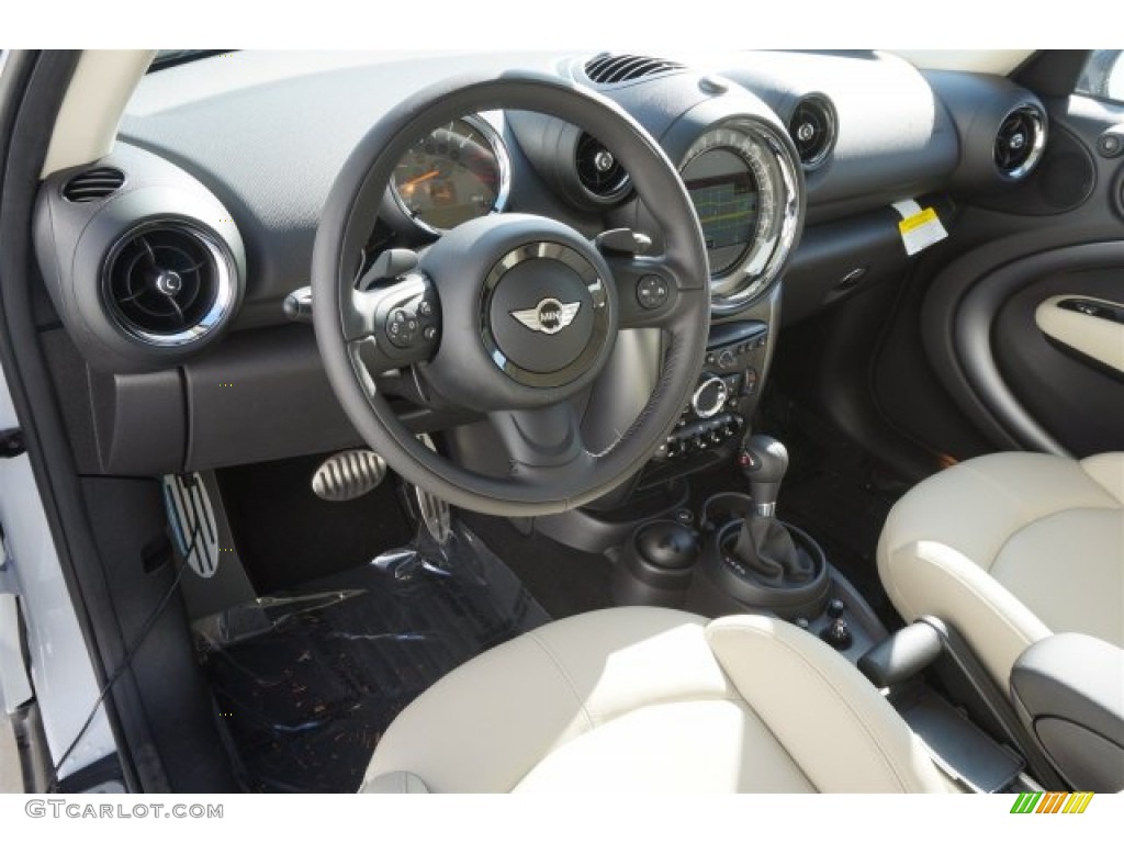 Gravity Polar Beige Leather Interior 2015 Mini Countryman Cooper S All4 Photo #99408302