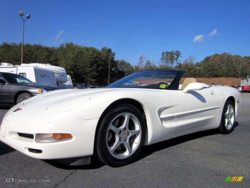 2001 Corvette Convertible - Speedway White / Light Oak photo #1