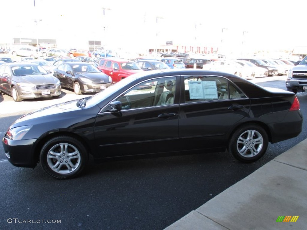 2007 Accord EX Sedan - Nighthawk Black Pearl / Ivory photo #4