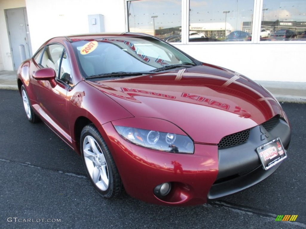 2007 Eclipse GT Coupe - Ultra Red Pearl / Dark Charcoal photo #1