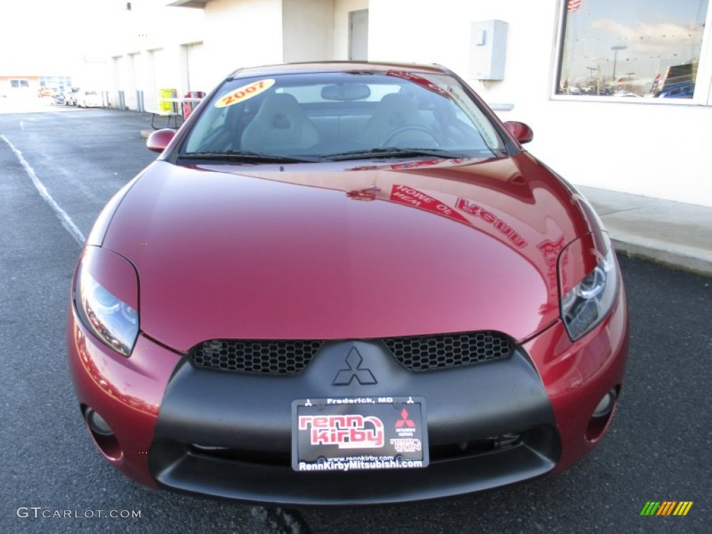 2007 Eclipse GT Coupe - Ultra Red Pearl / Dark Charcoal photo #2
