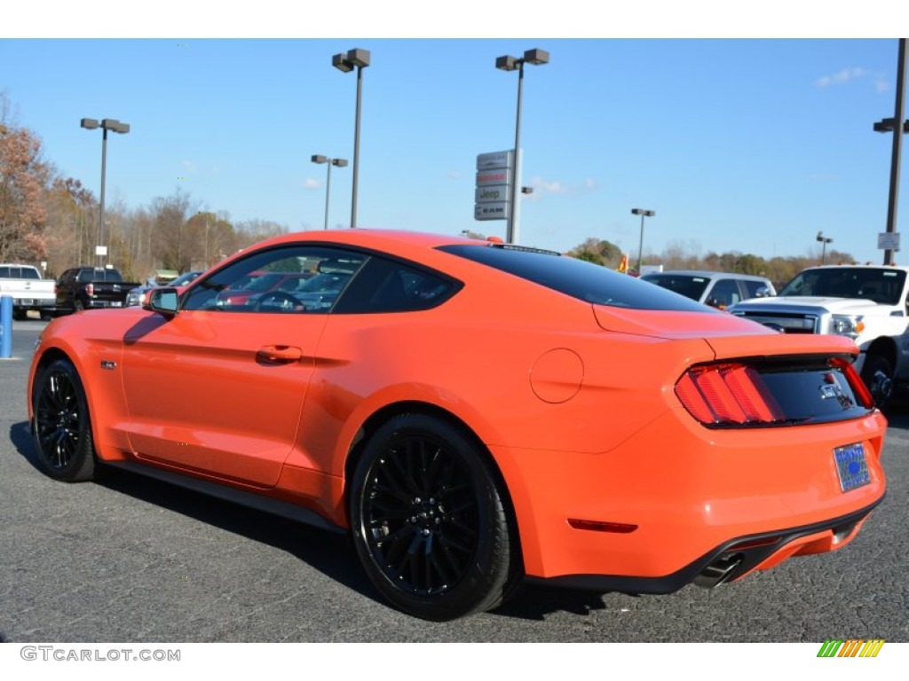 2015 Mustang GT Premium Coupe - Competition Orange / Ebony photo #25