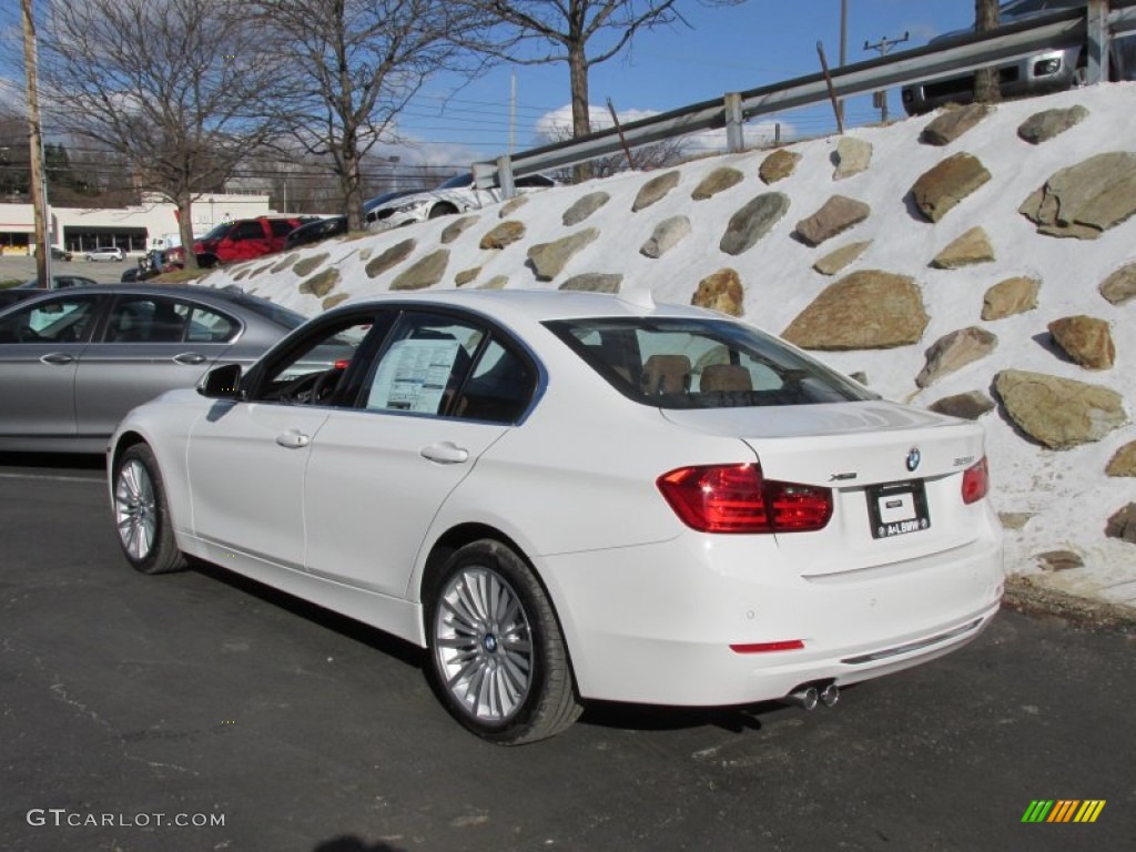 2015 3 Series 328i xDrive Sedan - Alpine White / Saddle Brown photo #4