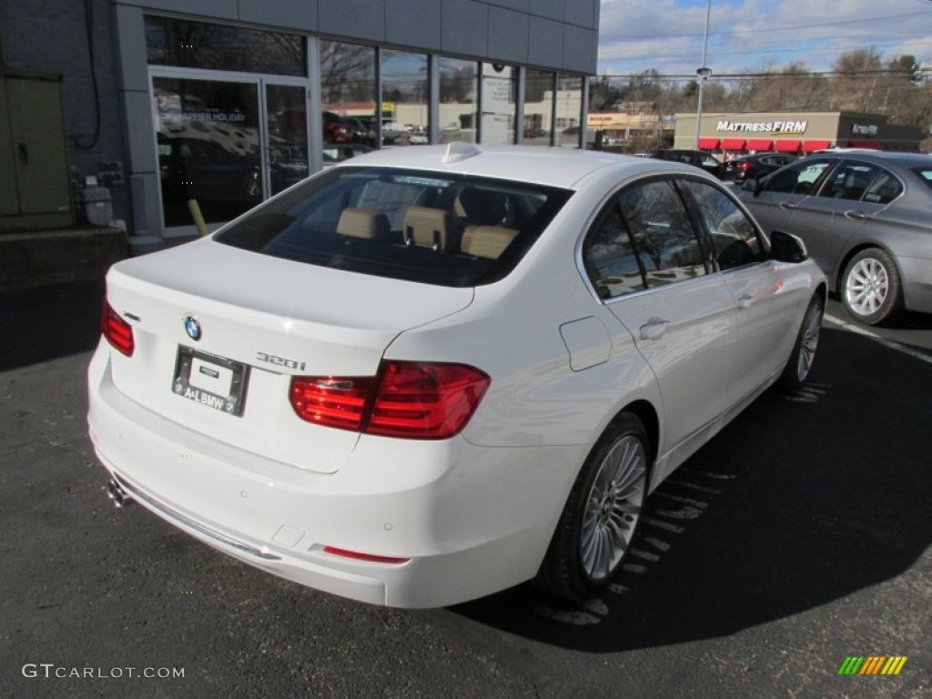 2015 3 Series 328i xDrive Sedan - Alpine White / Saddle Brown photo #6
