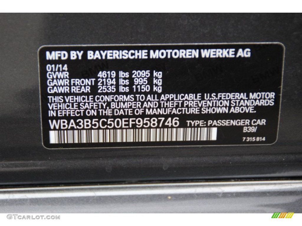 2014 3 Series 328i xDrive Sedan - Mineral Grey Metallic / Black photo #35