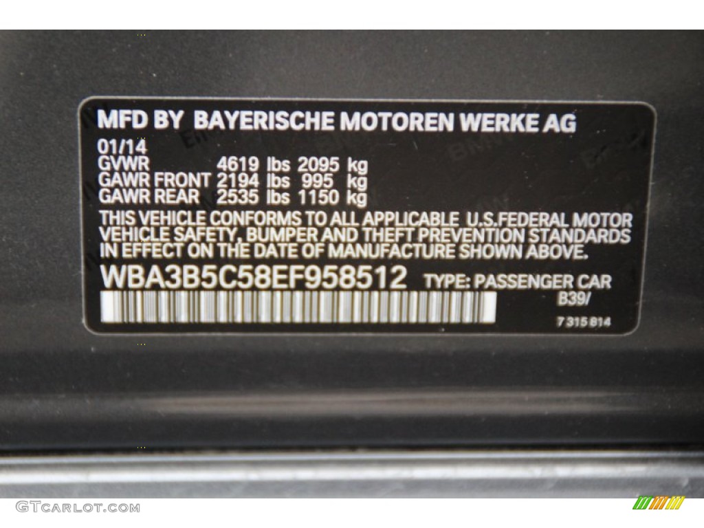 2014 3 Series 328i xDrive Sedan - Mineral Grey Metallic / Black photo #35