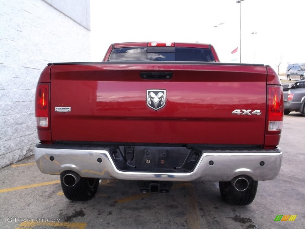 2011 Ram 1500 Laramie Crew Cab 4x4 - Deep Cherry Red Crystal Pearl / Light Pebble Beige/Bark Brown photo #7