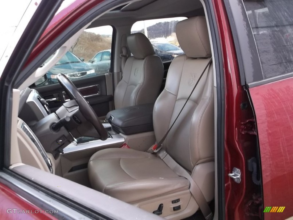 2011 Ram 1500 Laramie Crew Cab 4x4 - Deep Cherry Red Crystal Pearl / Light Pebble Beige/Bark Brown photo #10