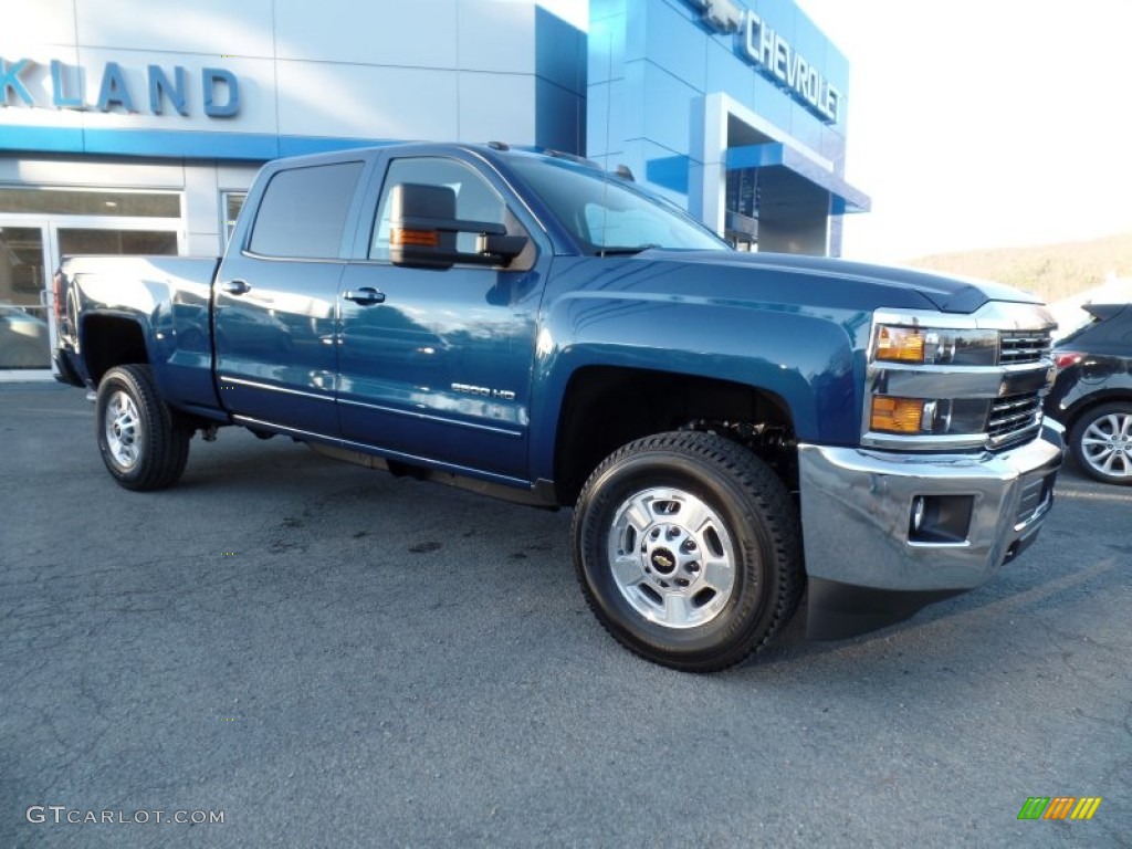 2015 Silverado 2500HD LT Crew Cab 4x4 - Blue Topaz Metallic / Jet Black photo #1