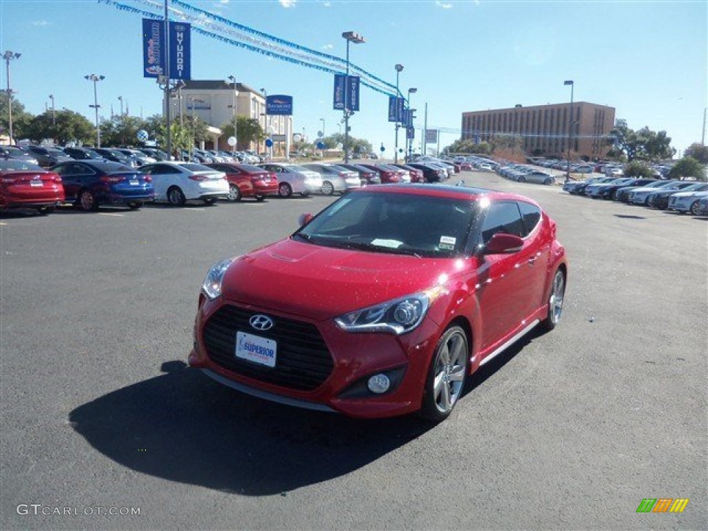 2015 Veloster Turbo - Boston Red / Black photo #1